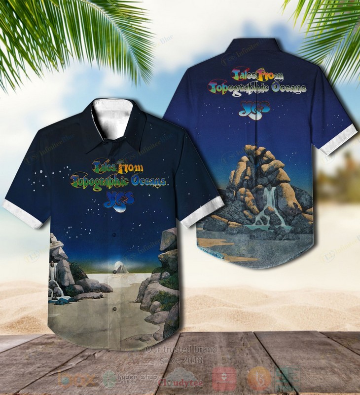 BEST Yes Tales From Topographic Oceans Blue Album Aloha Hawaiian Shirt