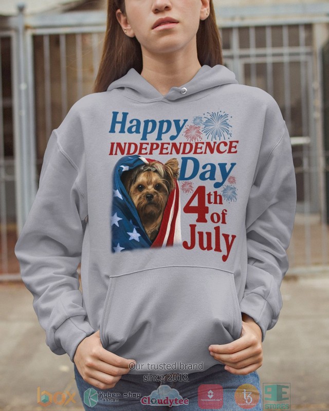 Yorkshire Terrier Happy Independence Day 4th Of July Shirt, Hoodie word2