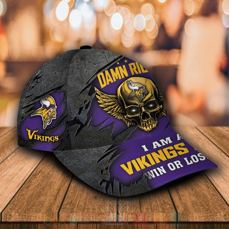BEST Minnesota Vikings Skull Custom Classic Cap 2 BEST Minnesota Vikings Skull Custom Classic Cap word1