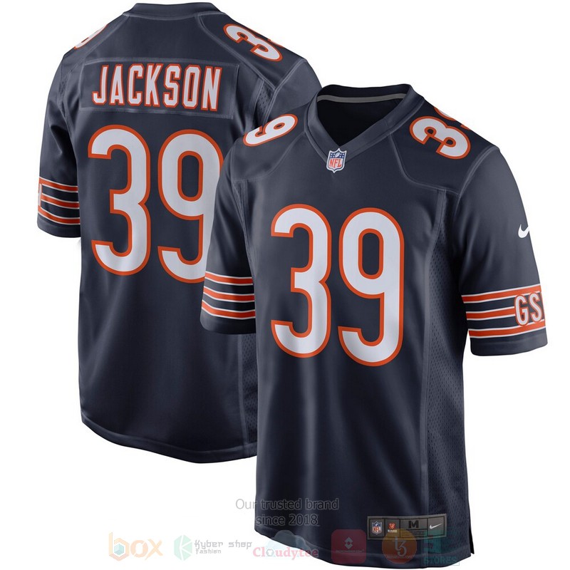 BEST Chicago Bears Eddie Jackson Navy Jersey Football Shirt