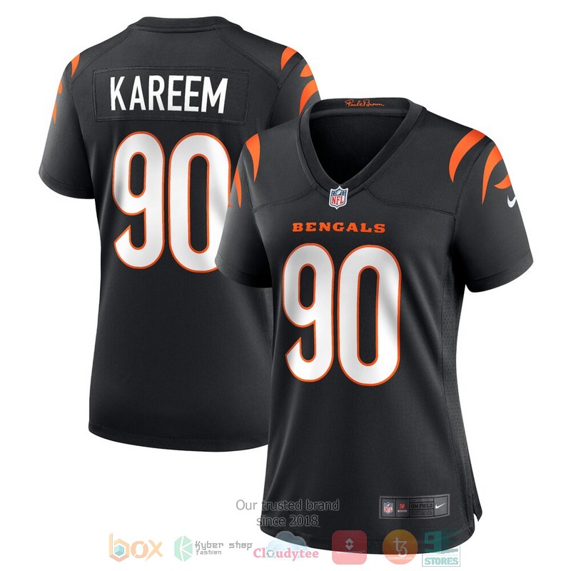 NEW Cincinnati Bengals Khalid Kareem Black Football Jersey 1 NEW Cincinnati Bengals Khalid Kareem Black Football Jersey word3