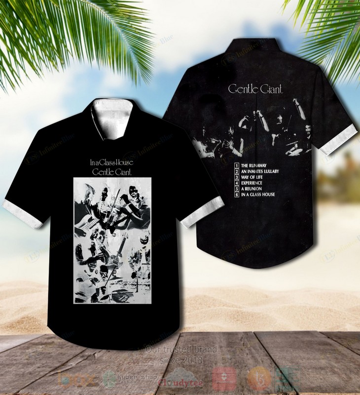 BEST Gentle Giant In a Glass House Album Aloha Hawaiian Shirt