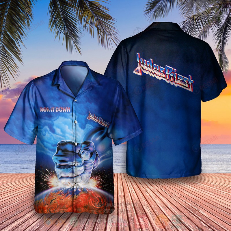 BEST Judas Priest Ram It Down Album Aloha Hawaiian Shirt