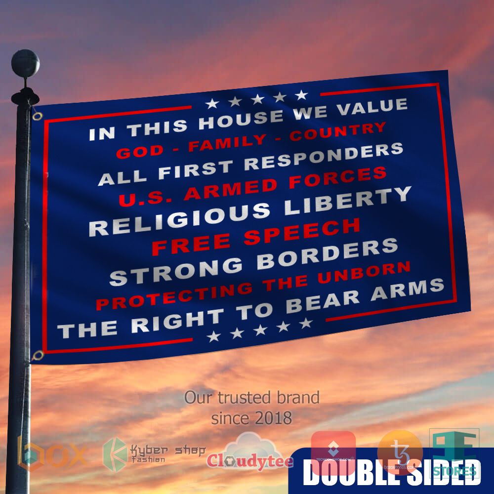 In This House We Value All First Responders Flag