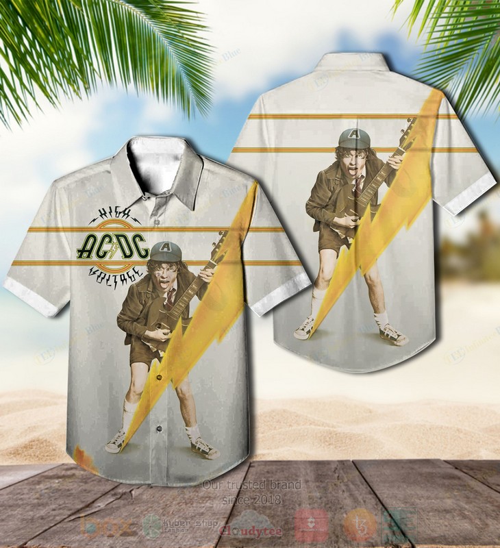 BEST AD-DC High voltage Album Aloha Hawaiian Shirt