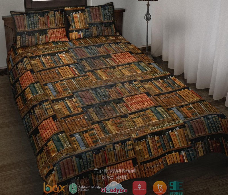Bookish Pattern Quilt Bedding Set 1 Bookish Pattern Quilt Bedding Set word2
