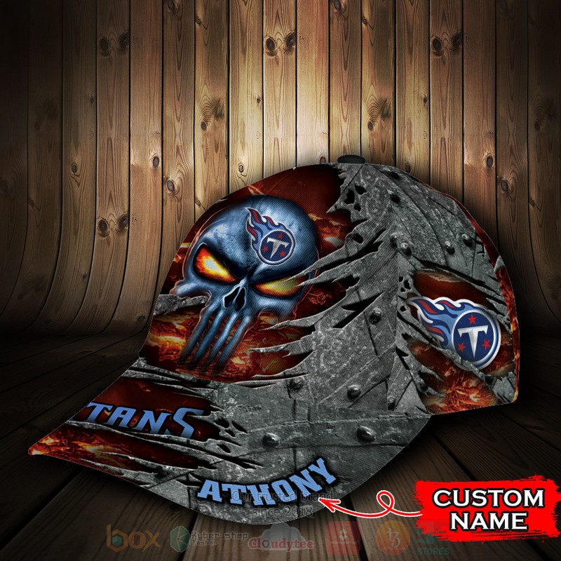BEST Tennessee Titans Skull NFL Team Custom Name 3D Cap 3 BEST Tennessee Titans Skull NFL Team Custom Name 3D Cap word3