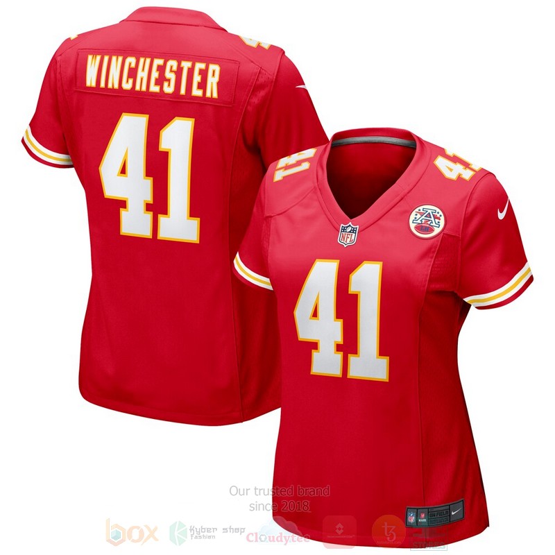 BEST Kansas City Chiefs James Winchester Red Jersey Football word3