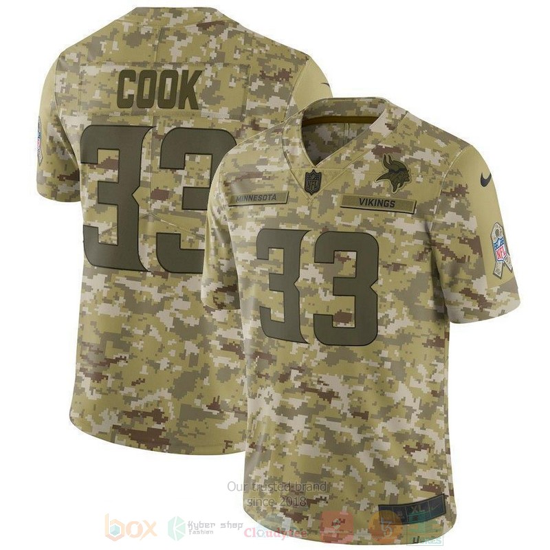 BEST Dalvin Cook Minnesota Vikings Camo Jersey Football word3