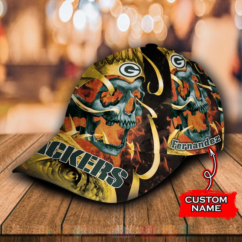 BEST Green Bay Packers Skull Custom Classic Cap 3 BEST Green Bay Packers Skull Custom Classic Cap word2