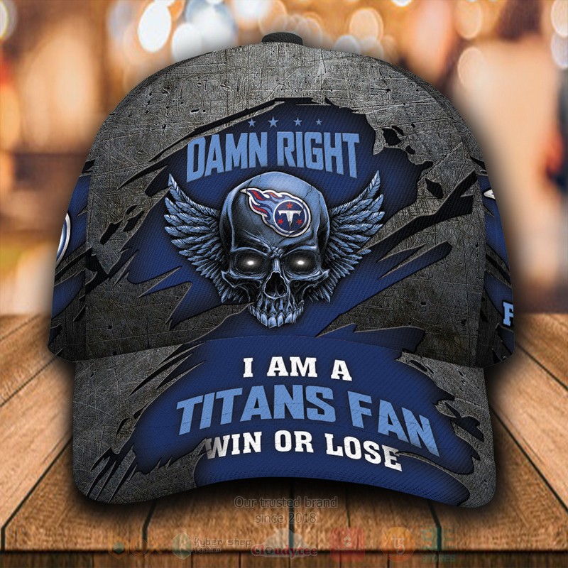BEST Tennessee Titans Skull Custom Classic Cap word2