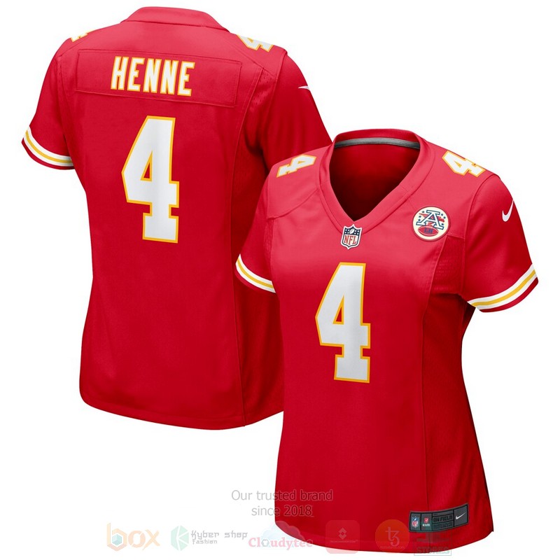 BEST Kansas City Chiefs Chad Henne NFL Red Jersey Football word3