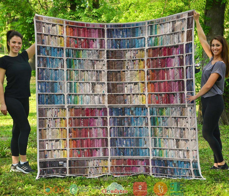 Bookshelf Bookish Quilt word2