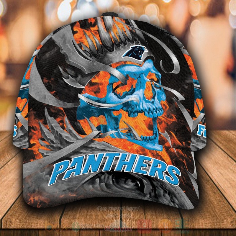 BEST Carolina Panthers Skull Custom Classic Cap word1