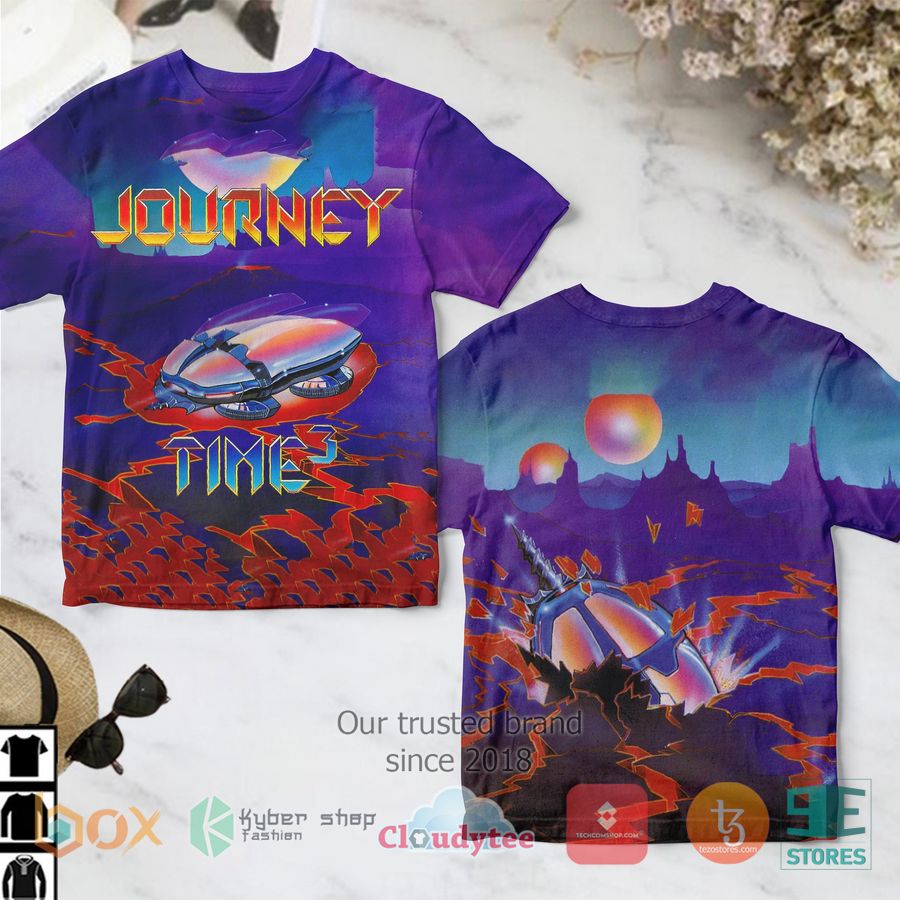 Journey Band Time3 Album 3D T-Shirt 2 journey band time3 album 3d t shirt 1 76981