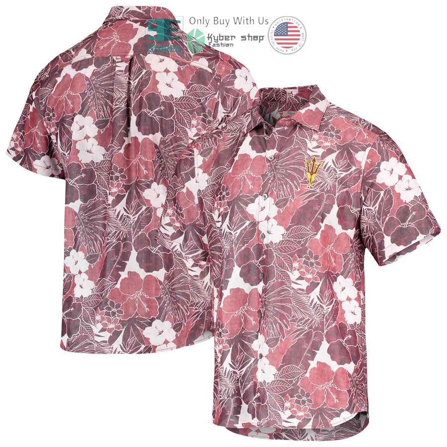 HOT Arizona State Sun Devils Tommy Bahama Coconut Point Playa Flora IslandZone Maroon Hawaii Shirt 6 arizona state sun devils tommy bahama coconut point playa flora islandzone maroon hawaiian shirt 1 99505