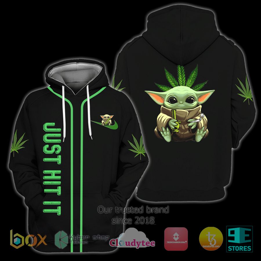 Baby Yoda Cannabis Just HIt It 3D Hoodie 2 baby yoda cannabis just hit it 3d hoodie 2 18690
