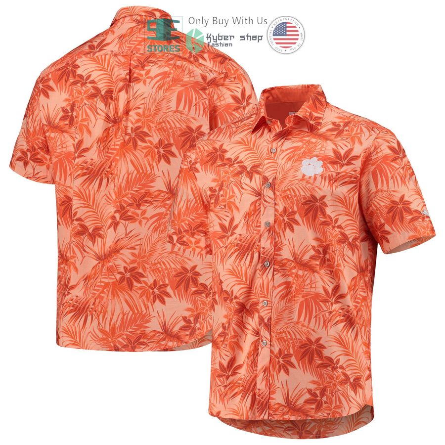 HOT Clemson Tigers Tommy Bahama Reign Forest Fronds Orange Hawaii Shirt 2 clemson tigers tommy bahama reign forest fronds orange hawaiian shirt 1 62637
