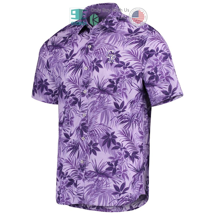 HOT Colorado Rockies Tommy Bahama Sport Reign Forest Fronds Purple Hawaii Shirt 2 colorado rockies tommy bahama sport reign forest fronds purple hawaiian shirt 2 33469