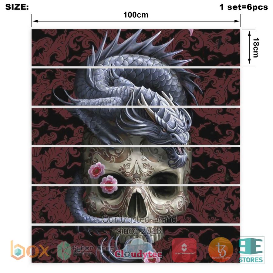 Dragon Hug Skull stair sticker 4 Dragon Hug Skull stair sticker word3