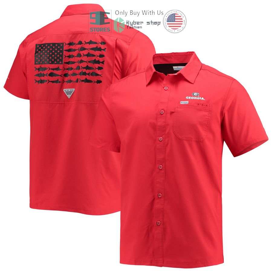 HOT Georgia Bulldogs Columbia PFG Slack Tide Camp Red Hawaii Shirt 7 georgia bulldogs columbia pfg slack tide camp red hawaiian shirt 1 15844