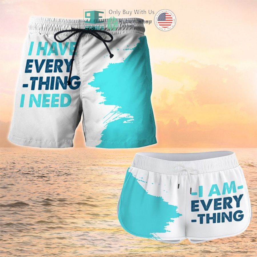 NEW I Have Every Thing I Need I Am Everything Men Shorts 1 i have every thing i need i am everything couple shorts 1 92847