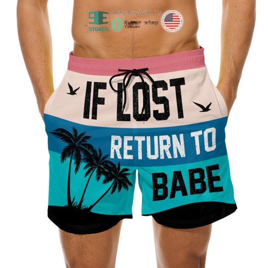 NEW If Lost Return To Babe I Am Babe Men Shorts 2 if lost return to babe i am babe couple shorts 2 72379