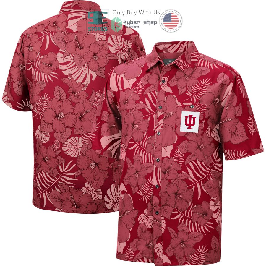 HOT Indiana Hoosiers Colosseum The Dude Camp Crimson Hawaii Shirt 7 indiana hoosiers colosseum the dude camp crimson hawaiian shirt 1 99586