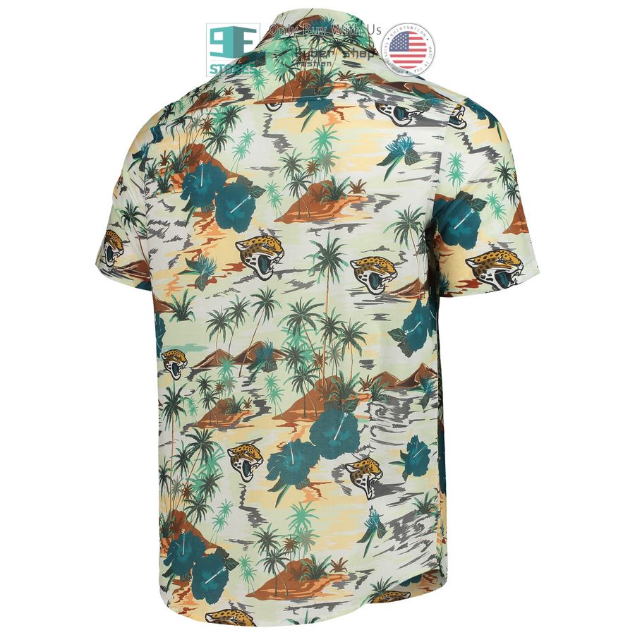 HOT Jacksonville Jaguars FOCO Paradise Floral Cream Hawaii Shirt 3 jacksonville jaguars foco paradise floral cream hawaiian shirt 3 55609