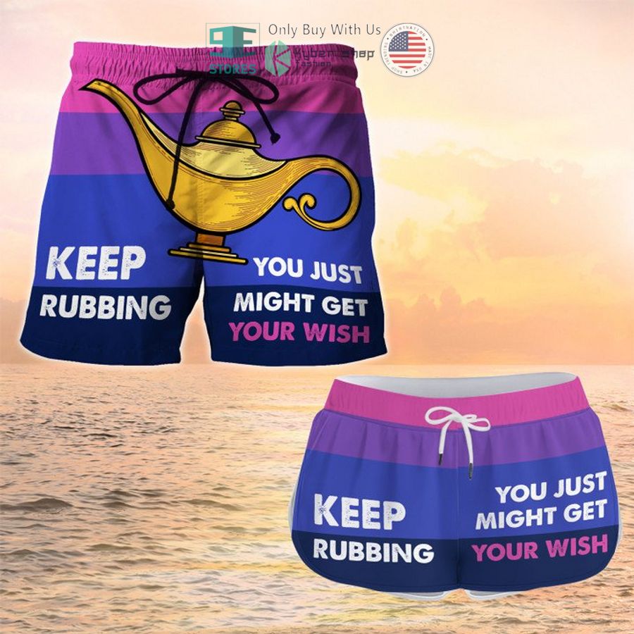 NEW Keep Rubbing You Just Might Get Your Wish Men Shorts 11 keep rubbing you just might get your wish couple shorts 1 76321