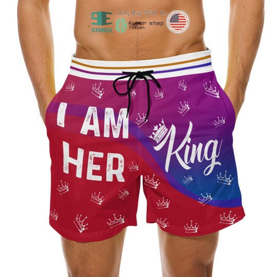 NEW King I Am Her Queen I Am His Men Shorts 2 king i am her queen i am his couple shorts 2 65316