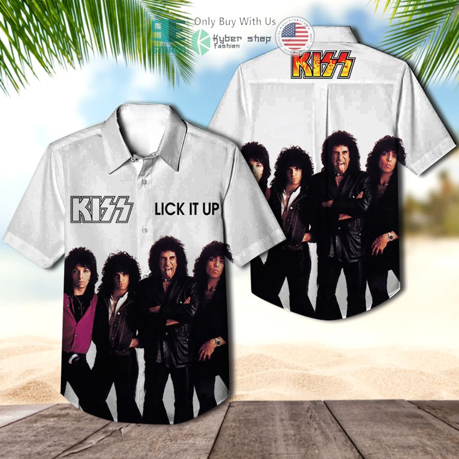 NEW Kiss Band Lick it up Album Hawaii Shirt 2 kiss band lick it up album hawaiian shirt 1 39547