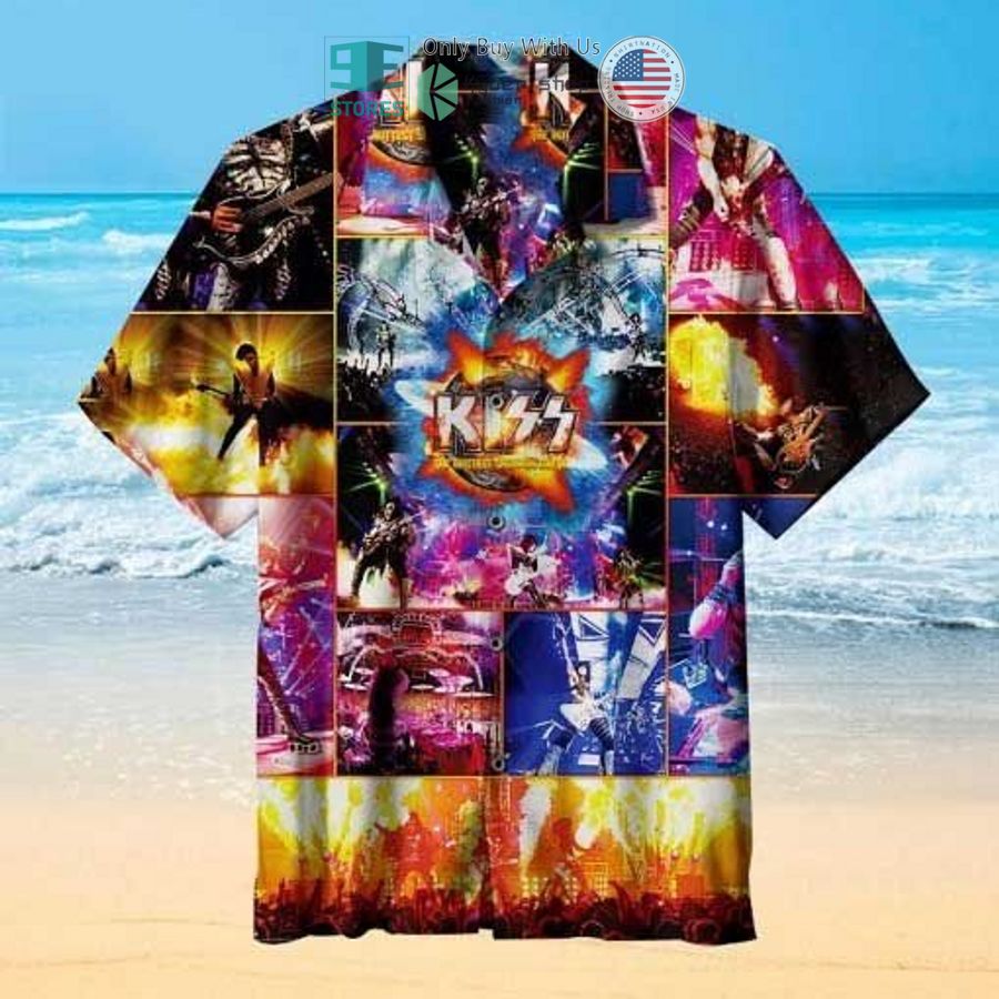 NEW Kiss Band The Show Album Hawaii Shirt 2 kiss band the show album hawaiian shirt 1 91413