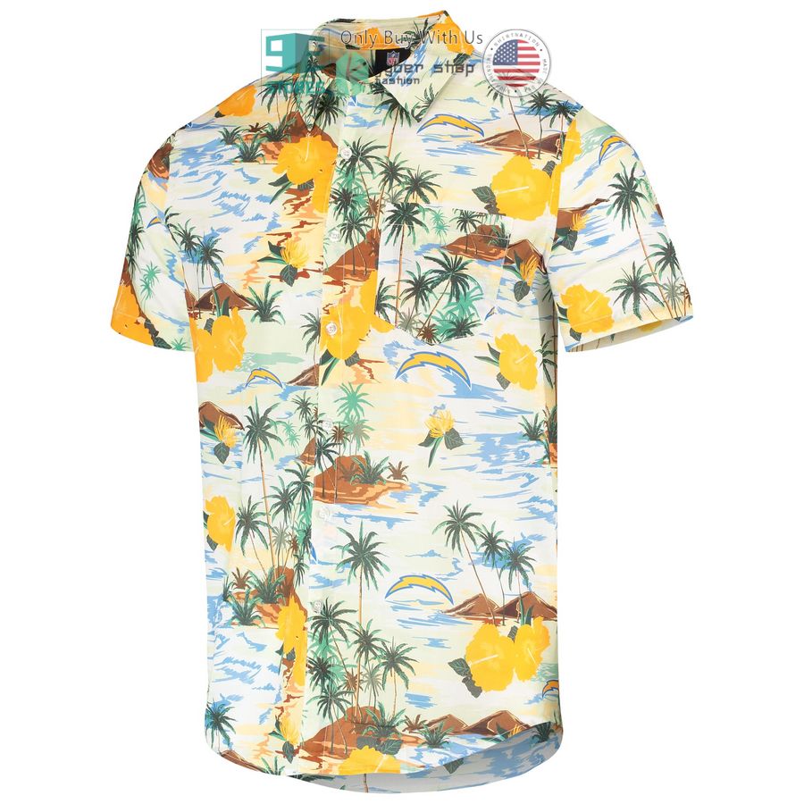 HOT Los Angeles Chargers FOCO Paradise Floral Cream Hawaii Shirt 2 los angeles chargers foco paradise floral cream hawaiian shirt 2 4080