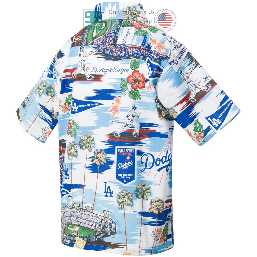 HOT Los Angeles Dodgers Reyn Spooner Youth Scenic White Hawaii Shirt 3 los angeles dodgers reyn spooner youth scenic white hawaiian shirt 3 56957