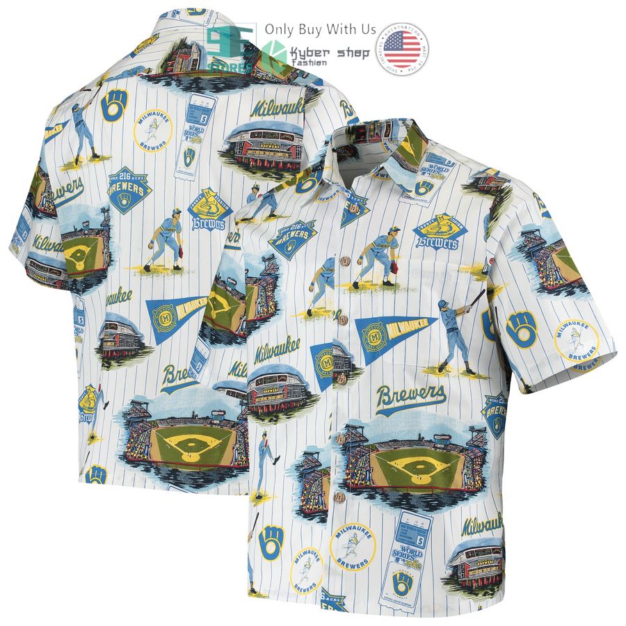 HOT Milwaukee Brewers Reyn Spooner Scenic Navy Hawaii Shirt 1 milwaukee brewers reyn spooner scenic navy hawaiian shirt 1 57001