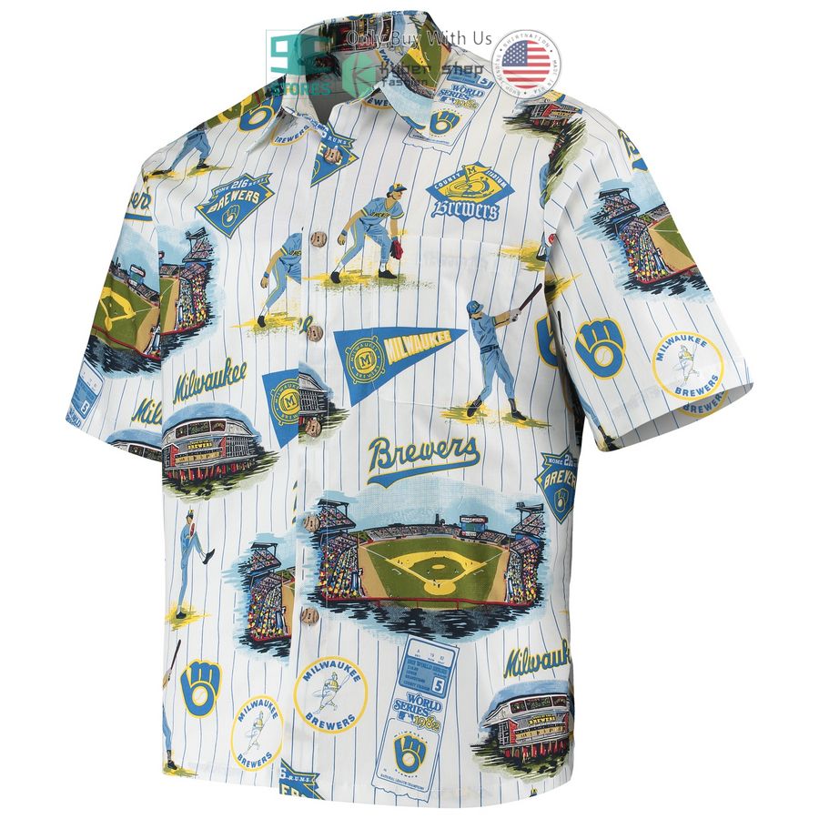 HOT Milwaukee Brewers Reyn Spooner Scenic Navy Hawaii Shirt 2 milwaukee brewers reyn spooner scenic navy hawaiian shirt 2 99229