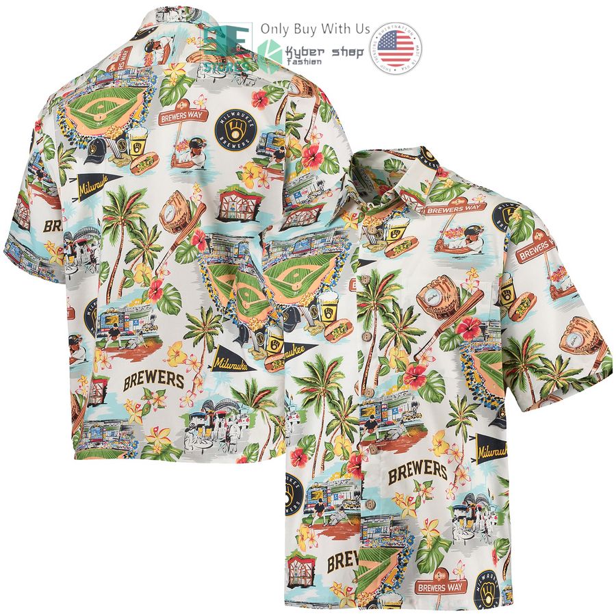 HOT Milwaukee Brewers Reyn Spooner Scenic White Hawaii Shirt 1 milwaukee brewers reyn spooner scenic white hawaiian shirt 1 91097