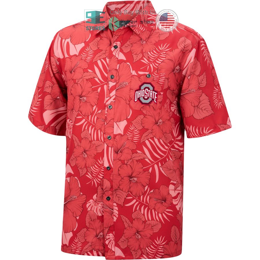 HOT Ohio State Buckeyes Colosseum The Dude Camp Scarlet Hawaii Shirt 2 ohio state buckeyes colosseum the dude camp scarlet hawaiian shirt 2 29544