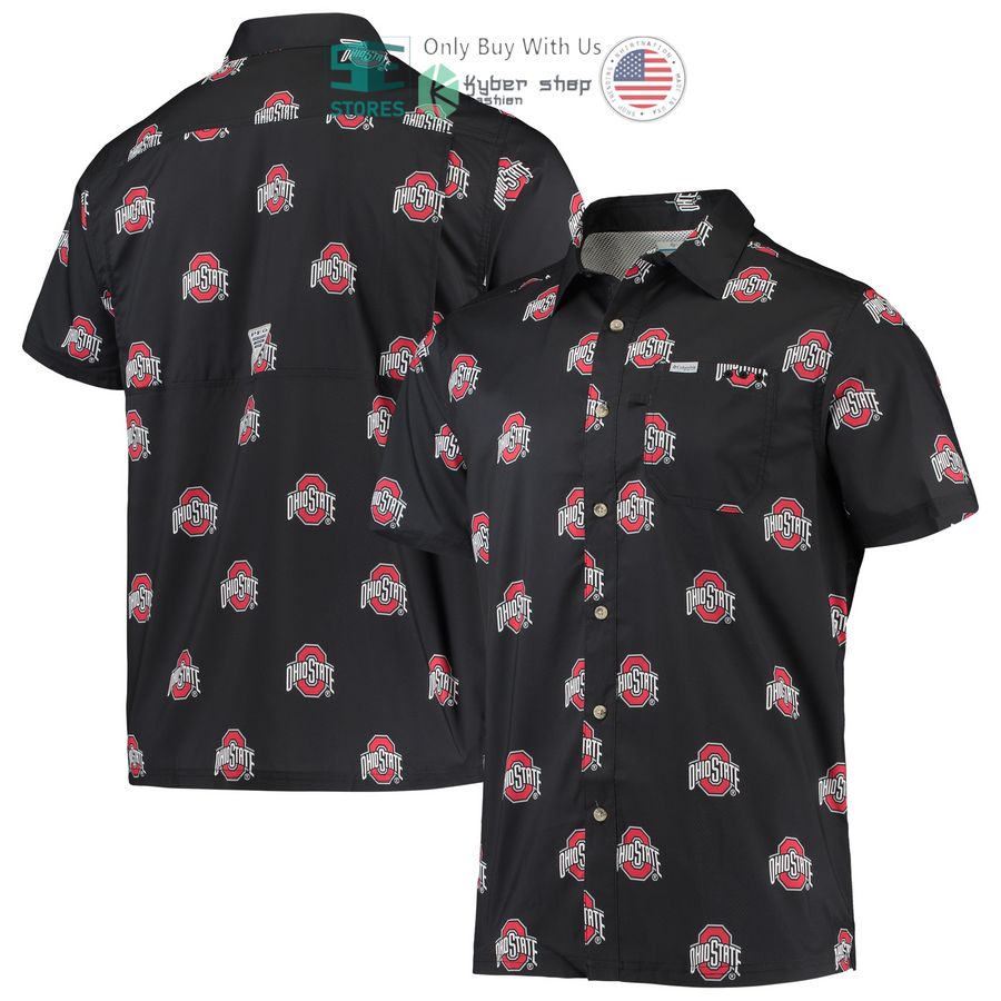 ohio state buckeyes columbia super slack tide black hawaiian shirt 1 46343
