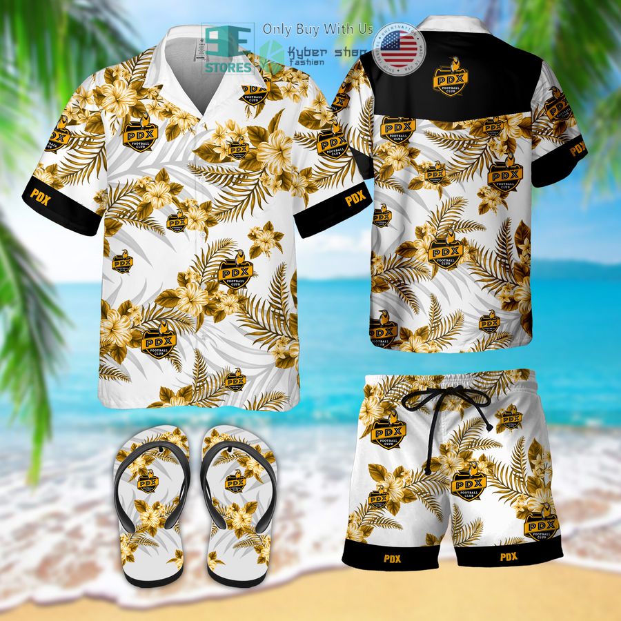 HOT PDX FC Hawaiian Shirt, Shorts 1 pdx fc hawaiian shirt flip flops 1 69974