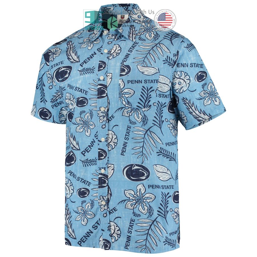 HOT Penn State Nittany Lions Wes & Willy Vintage Floral Light Blue Hawaii Shirt 2 penn state nittany lions wes willy vintage floral light blue hawaiian shirt 2 89532