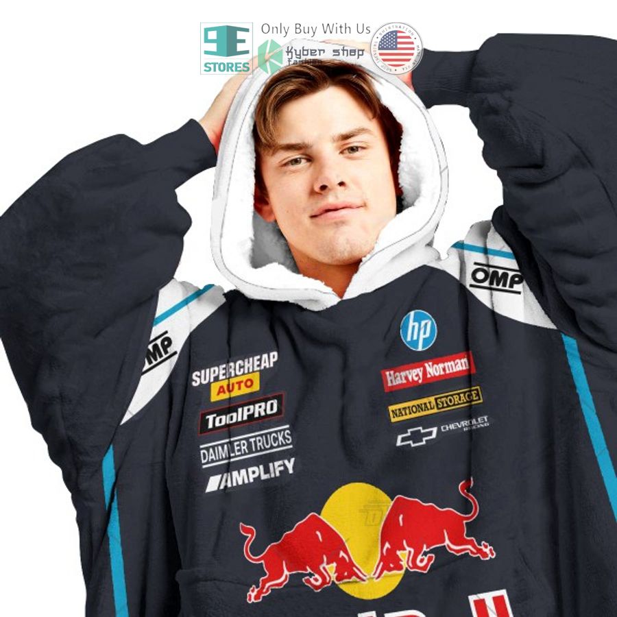 NEW Shane van Gisbergen V8 Supercars Triple Eight Race Engineering Red Bull Ampol Racing 2022 Custom Name Fleece Hooded Blanket 3 personalise shane van gisbergen v8 supercars triple eight race engineering red bull ampol racing 2022 sherpa hooded blanket 3 63897