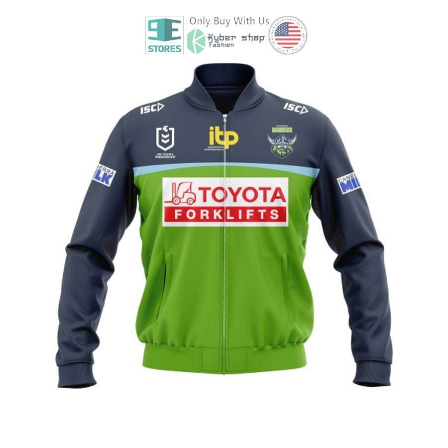 NEW Canberra Raiders Toyota Custom Name Bomber Jacket 3 personalized canberra raiders toyota bomber jacket 3 96856