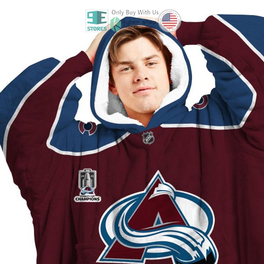 NEW Colorado Avalanche Custom Name Fleece Hooded Blanket 3 personalized colorado avalanche sherpa hooded blanket 3 219