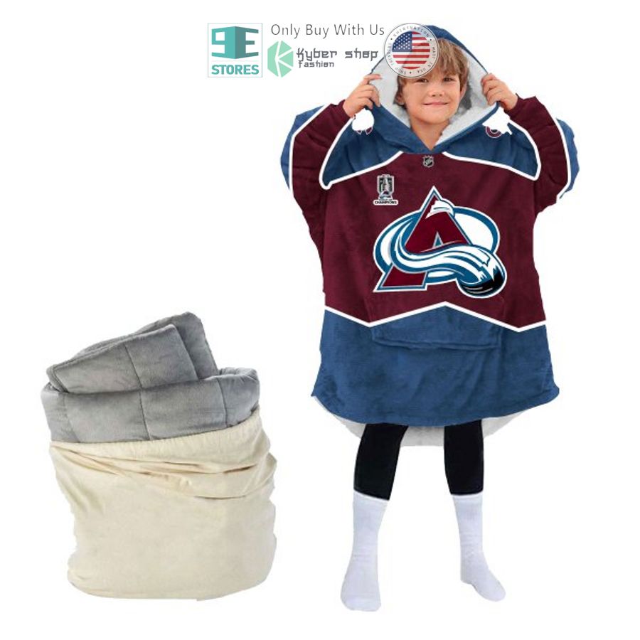 NEW Colorado Avalanche Custom Name Fleece Hooded Blanket 4 personalized colorado avalanche sherpa hooded blanket 4 74302