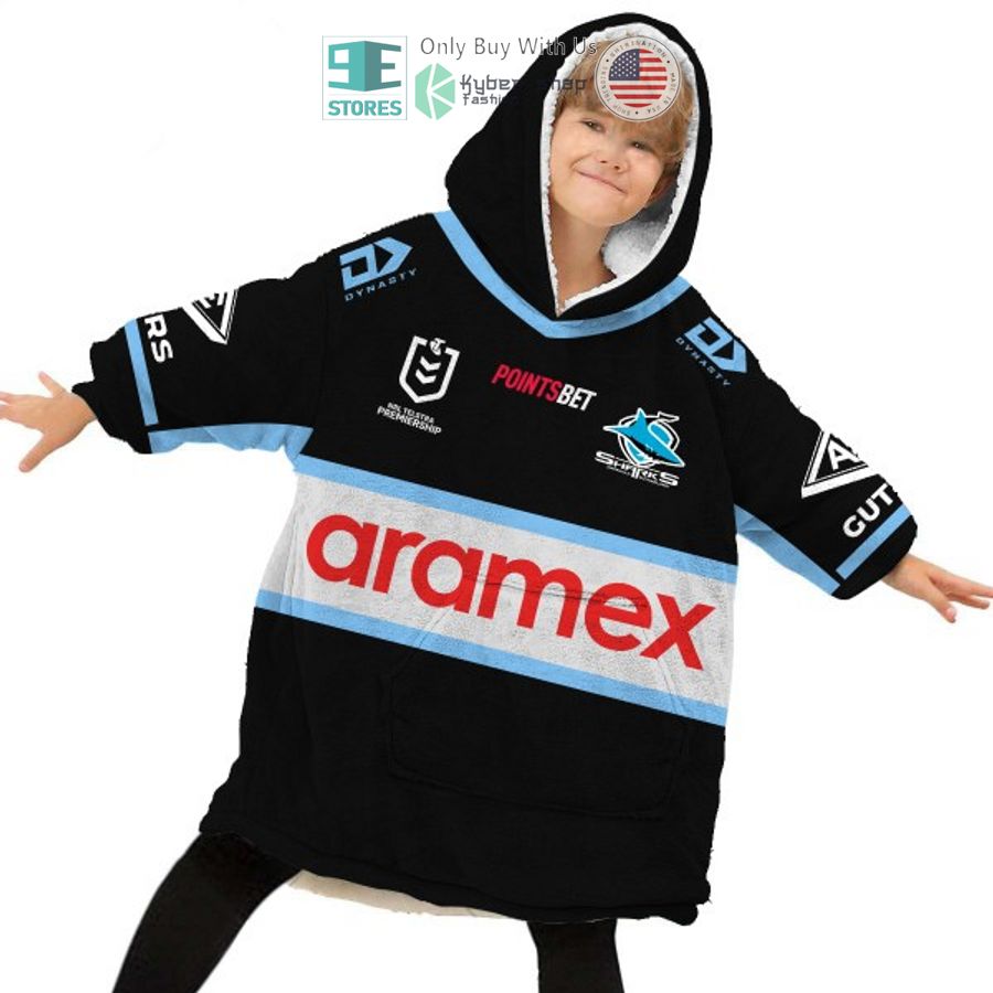 NEW Cronulla-Sutherland aramex black Sharks Custom Name Fleece Hooded Blanket 6 personalized cronulla sutherland aramex black sharks sherpa hooded blanket 6 96876