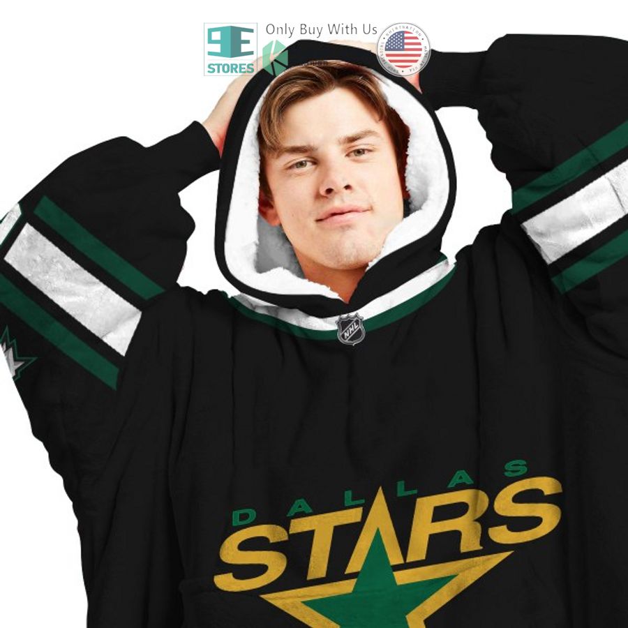 NEW Dallas Stars striped Custom Name Fleece Hooded Blanket 3 personalized dallas stars striped sherpa hooded blanket 3 78149