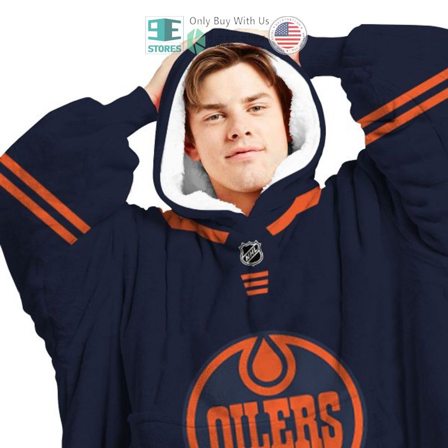 NEW Edmonton Oilers logo Custom Name Fleece Hooded Blanket 3 personalized edmonton oilers logo sherpa hooded blanket 3 62264