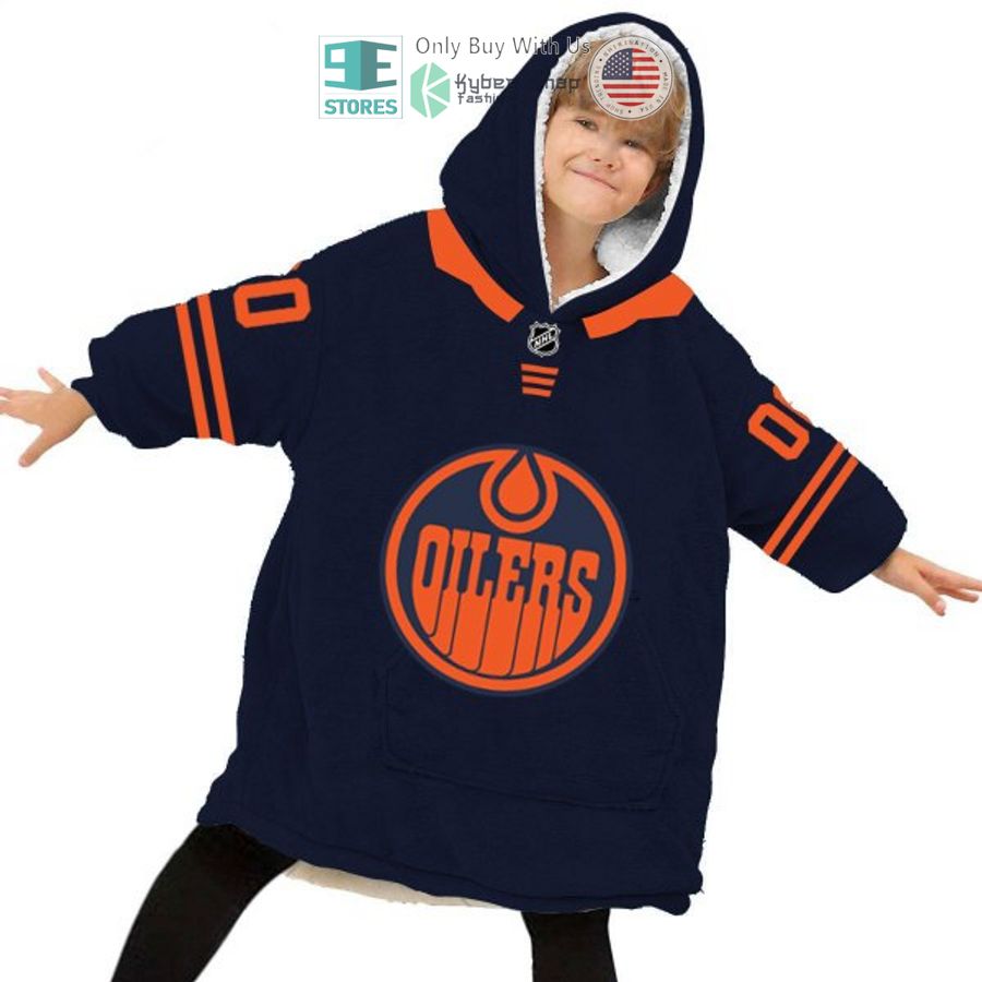 NEW Edmonton Oilers logo Custom Name Fleece Hooded Blanket 6 personalized edmonton oilers logo sherpa hooded blanket 6 66519